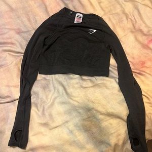 Crop long sleeve workout shirt